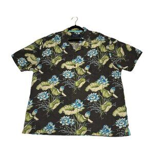 Tommy Bahama Men’s Island Zone Short Sleeve Floral Button Down XXL Silk Blend
